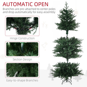 HOMCOM 6Ft Tall Prelit Artificial Christmas Tree Holiday Décor
