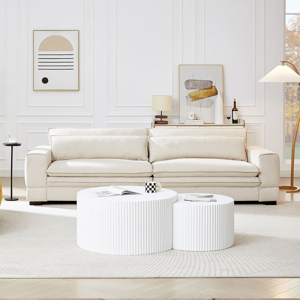 Mid-Century Sofa Couch Modern Upholstered Couch