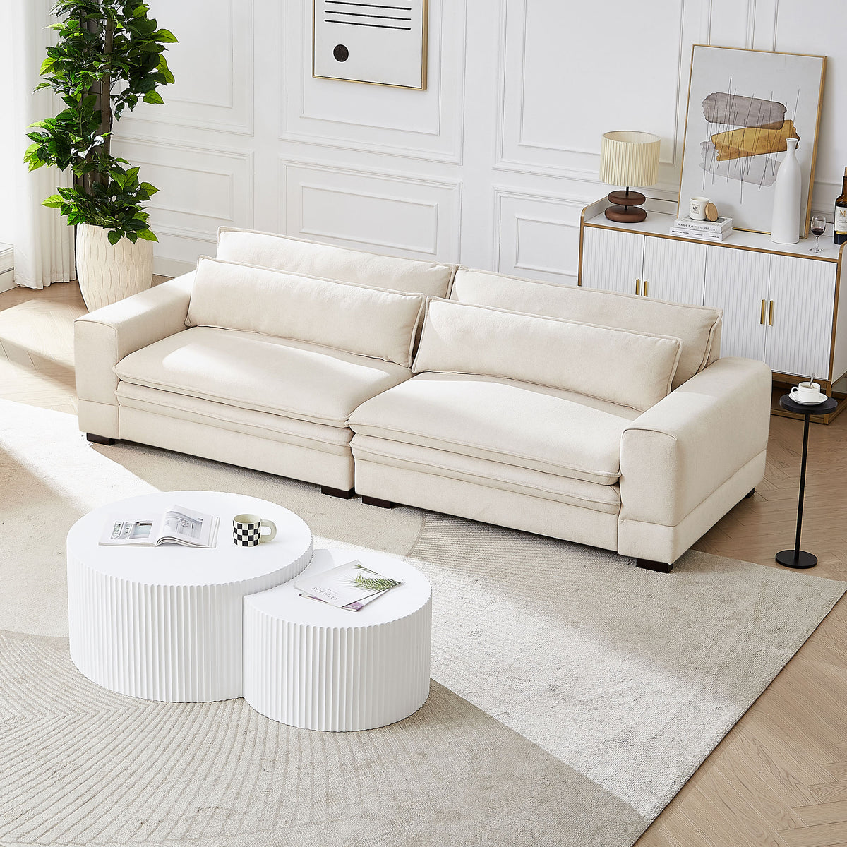 Mid-Century Sofa Couch Modern Upholstered Couch