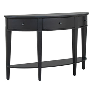 U-Style Modern Curved Console Table with 3 Drawers