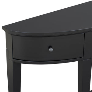 U-Style Modern Curved Console Table with 3 Drawers