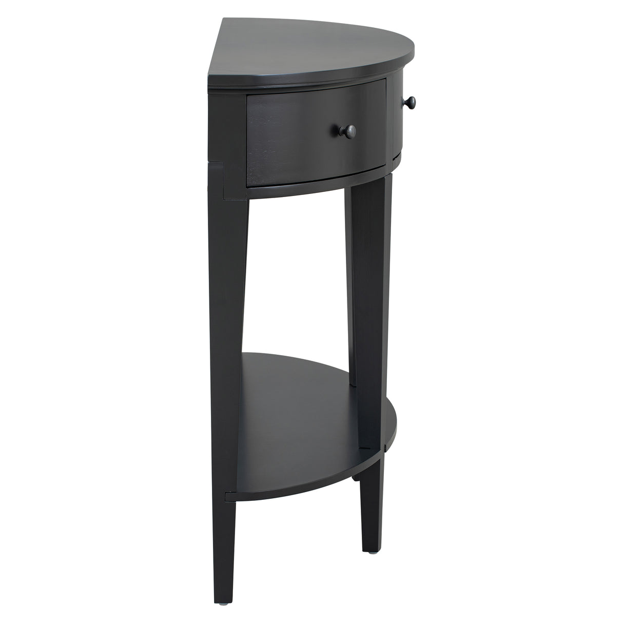 U-Style Modern Curved Console Table with 3 Drawers