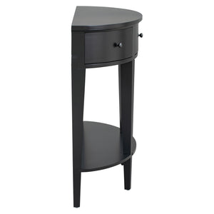U-Style Modern Curved Console Table with 3 Drawers