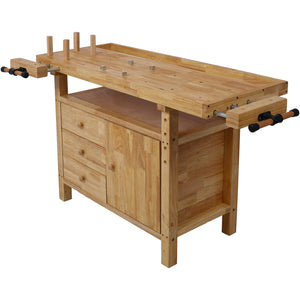 Wood Workbench - Wooden Workbench for Garage Workshop