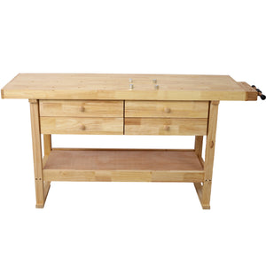 60-Inch Workbench with 4 Drawers and Bar Clamps
