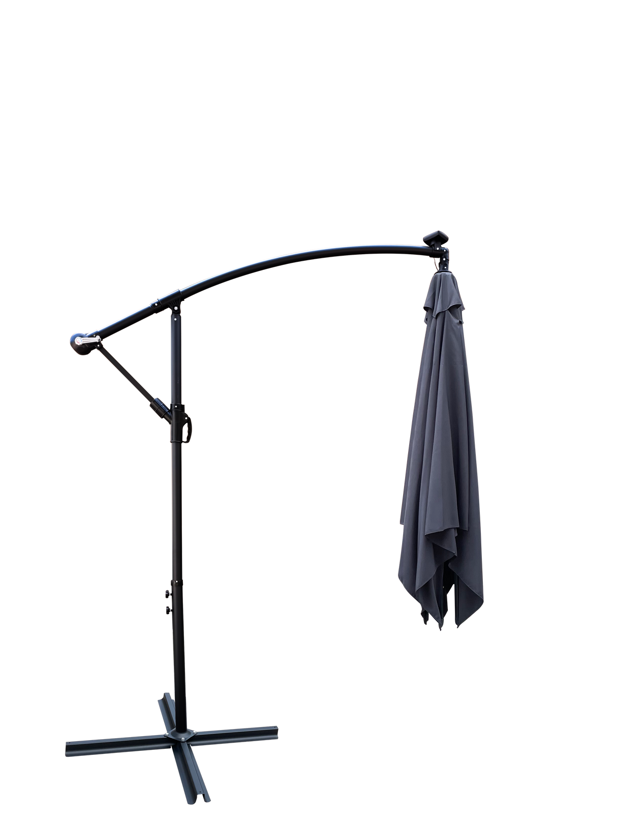 Square 2.5x2.5M Outdoor Patio Umbrella with Solar LED Lights
