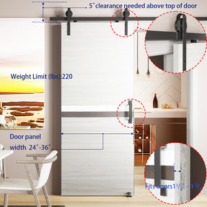 CRAZY ELF Melamine Integrated Door Slab with Sliding Track Kit