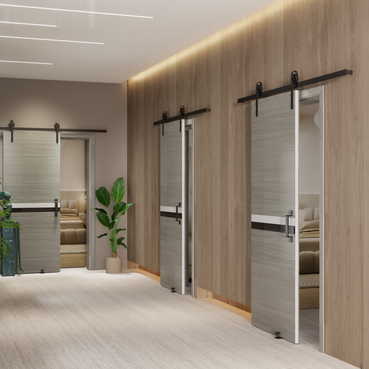 CRAZY ELF 24" x 80" Melamine Integrated Door Slab