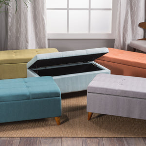 Tufted Ainsley Button Storage Ottoman Bench