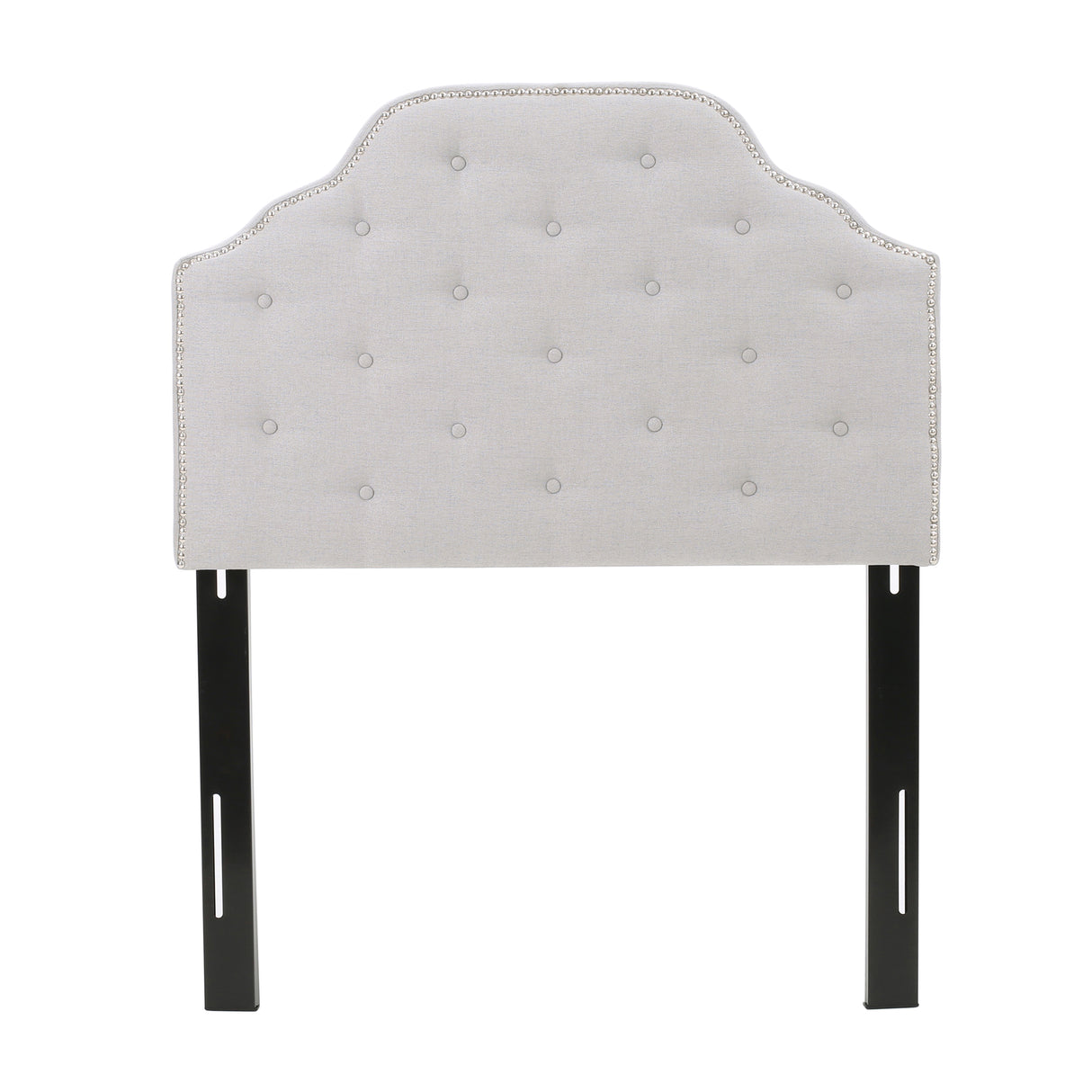 Tufted Upholstered Twin Headboard with Durable Metal Legs