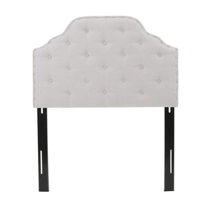 Tufted Upholstered Twin Headboard with Durable Metal Legs