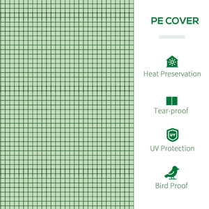 Mini Greenhouse Portable Tunnel with Durable Polyethylene - Green