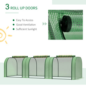 Mini Greenhouse Portable Tunnel with Durable Polyethylene - Green