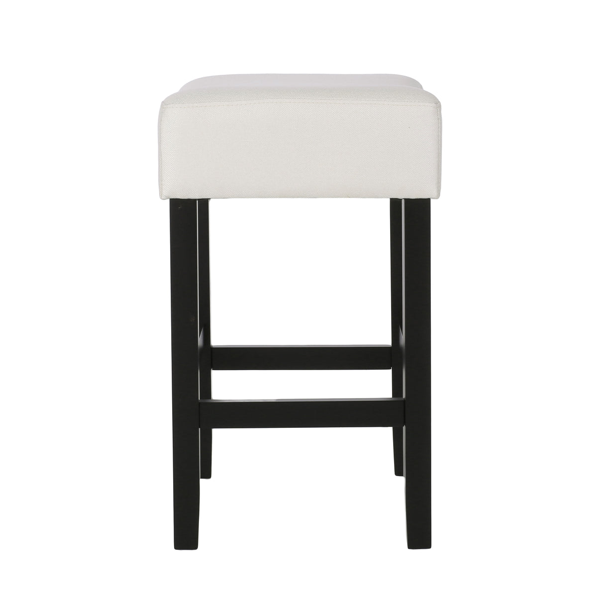 Set of 2, 26.75" Backless Fabric Counter Height Barstool