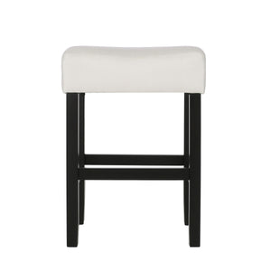 Set of 2, 26.75" Backless Fabric Counter Height Barstool
