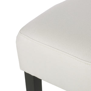 Set of 2, 26.75" Backless Fabric Counter Height Barstool