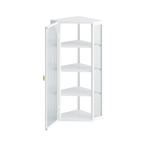 Glass Door Wall Mounted Corner Cabinet