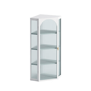 Glass Door Wall Mounted Corner Cabinet