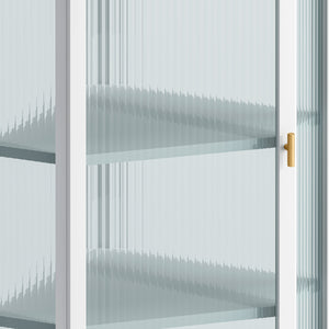 Glass Door Wall Mounted Corner Cabinet