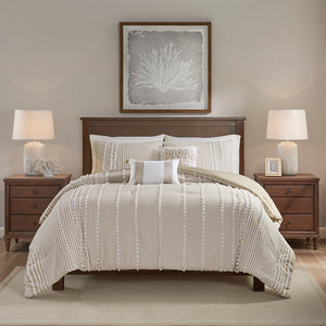 King 3 Piece Cotton Yarn Dyed Comforter Set