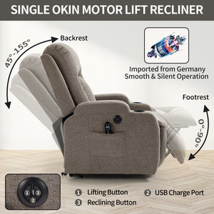 Power Lift Recliner Chair with Massage and Heat - ComfortMAX