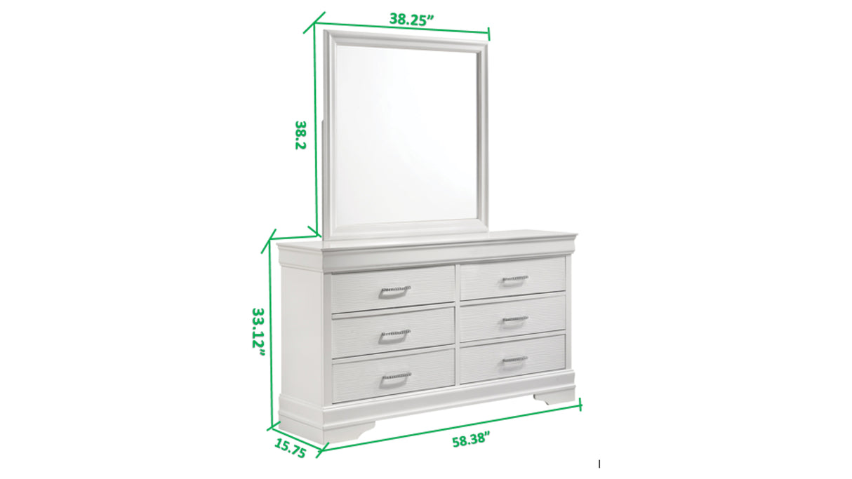 Modern 6 Drawer Dresser