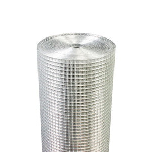 Wire Mesh Fence Roll 60in x 50ft, 1/2in x 1/2in 19GA Galvanized Steel Poultry Netting