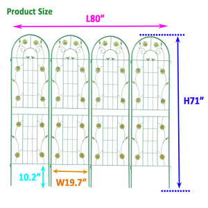4 Pack Metal Garden Trellis