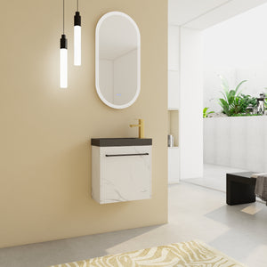 20'' Floating Wall-Mounted Bathroom Vanity with Resin Sink