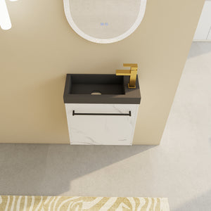 20'' Floating Wall-Mounted Bathroom Vanity with Resin Sink