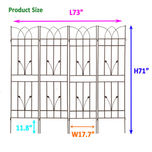 4 Pack Metal Garden Trellis