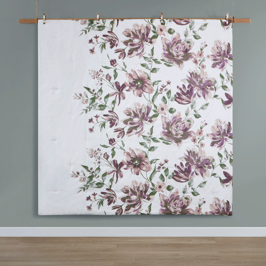 Queen Floral Comforter Set with Bed Sheets