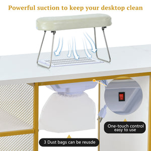 Manicure Table with Electric Downdraft Vent