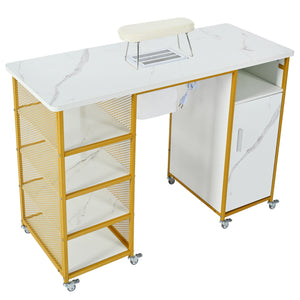 Manicure Table with Electric Downdraft Vent