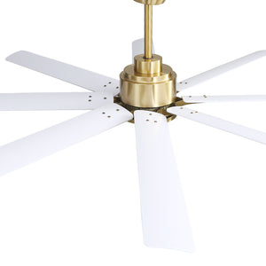 66 Inch Modern Smart Ceiling Fan with Reversible DC Motor and LED Light