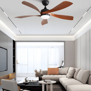 52 Inch Indoor Ceiling Fan With 3 Color Dimmable LED Light and Remote Control