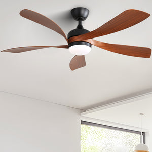 52 Inch Indoor Ceiling Fan With 3 Color Dimmable LED Light and Remote Control