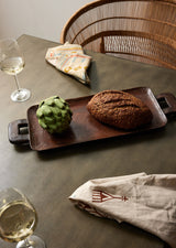 Bamenda Brown Rectangle Wood Serving Tray