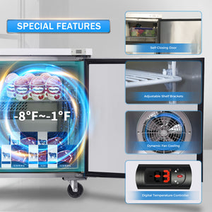 ORIKOOL 60" Commercial Under Counter Freezer