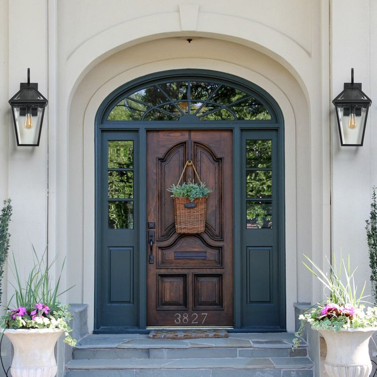 21" Outdoor Wall Lantern Light – Modern