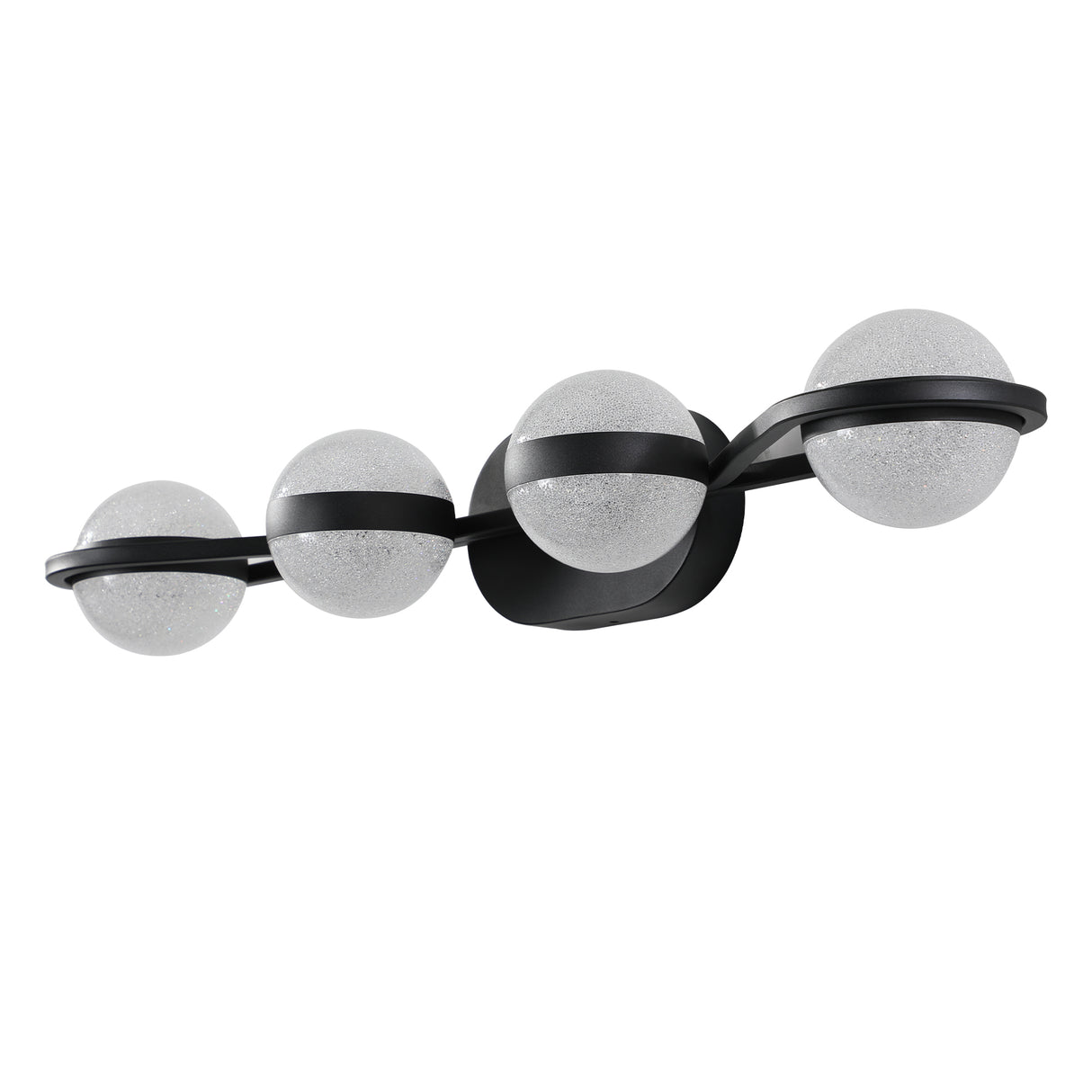 30" Black Minimalist LED Bathroom Vanity Light