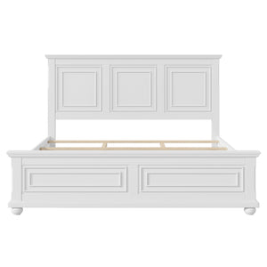 Traditional Town and Country Style Pinewood Vintage Tall Headboard King Bed Frame