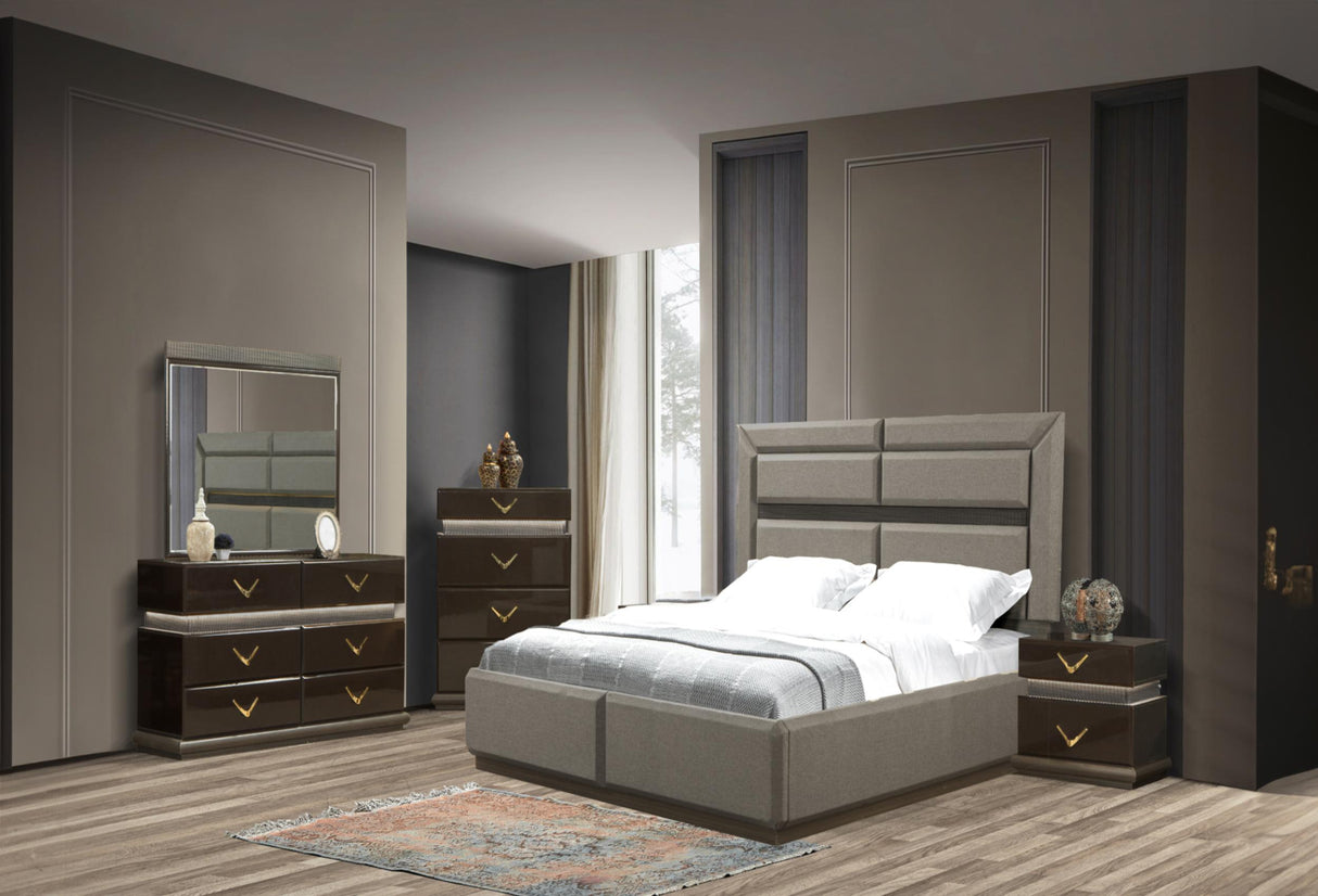 Modern Style 2-Drawer Nightstand Made with Wood
