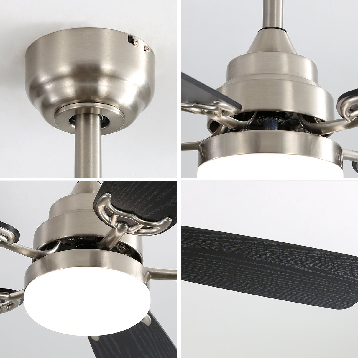 Modern 52-Inch LED Ceiling Fan With Remote Control