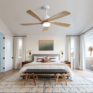 52 Inch Ceiling Fan With Dimmable LED Light and Remote Control