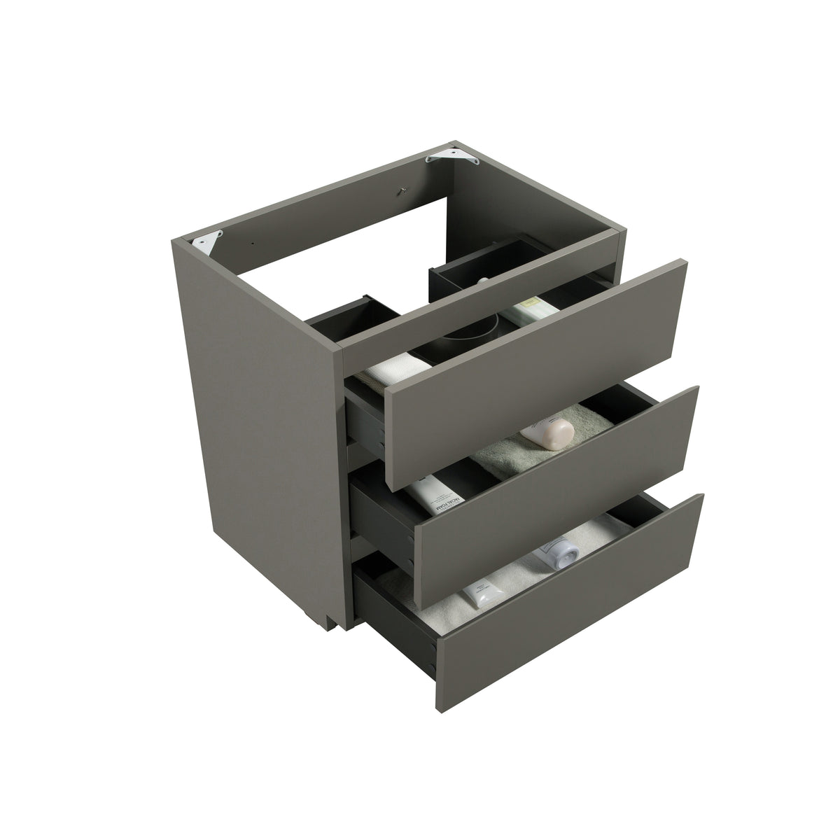 Alice 30F Floor Cabinet Vanity, 29.63-Inch, Gray, No Basin