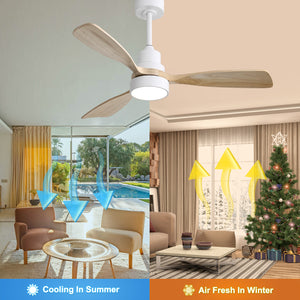 48 Inch Indoor Ceiling Fan with Light and Remote Control