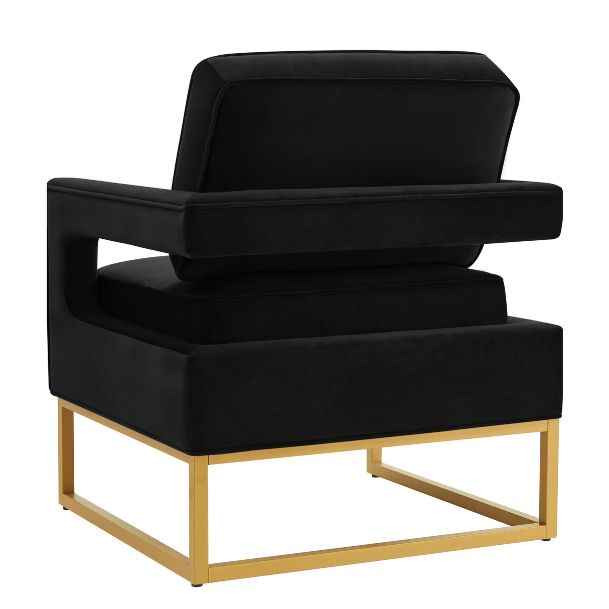 Modern Style Accent Chair with Velvet Fabric