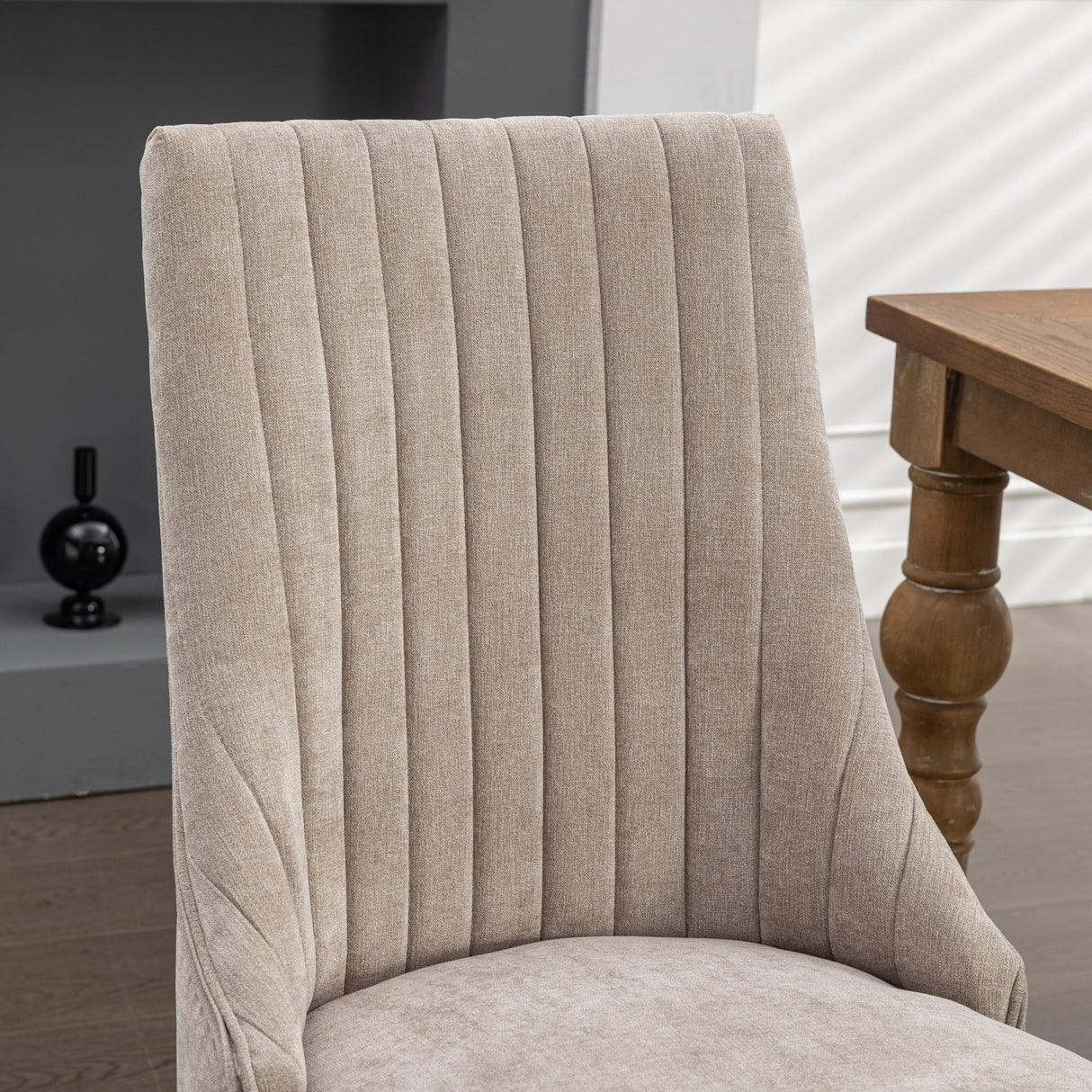 Rayon Cloth Flocking High Back Dining Chair