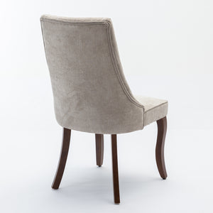 Rayon Cloth Flocking High Back Dining Chair